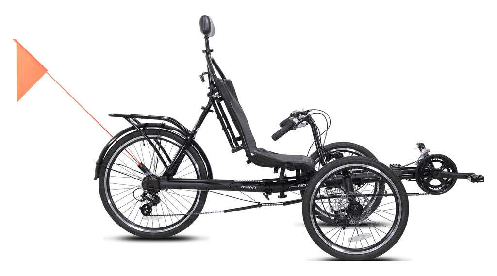 Black 24-inch Recumbent Bike K4245