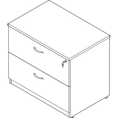 2-Drawer Lockable Filing Cabinet, Espresso Z269