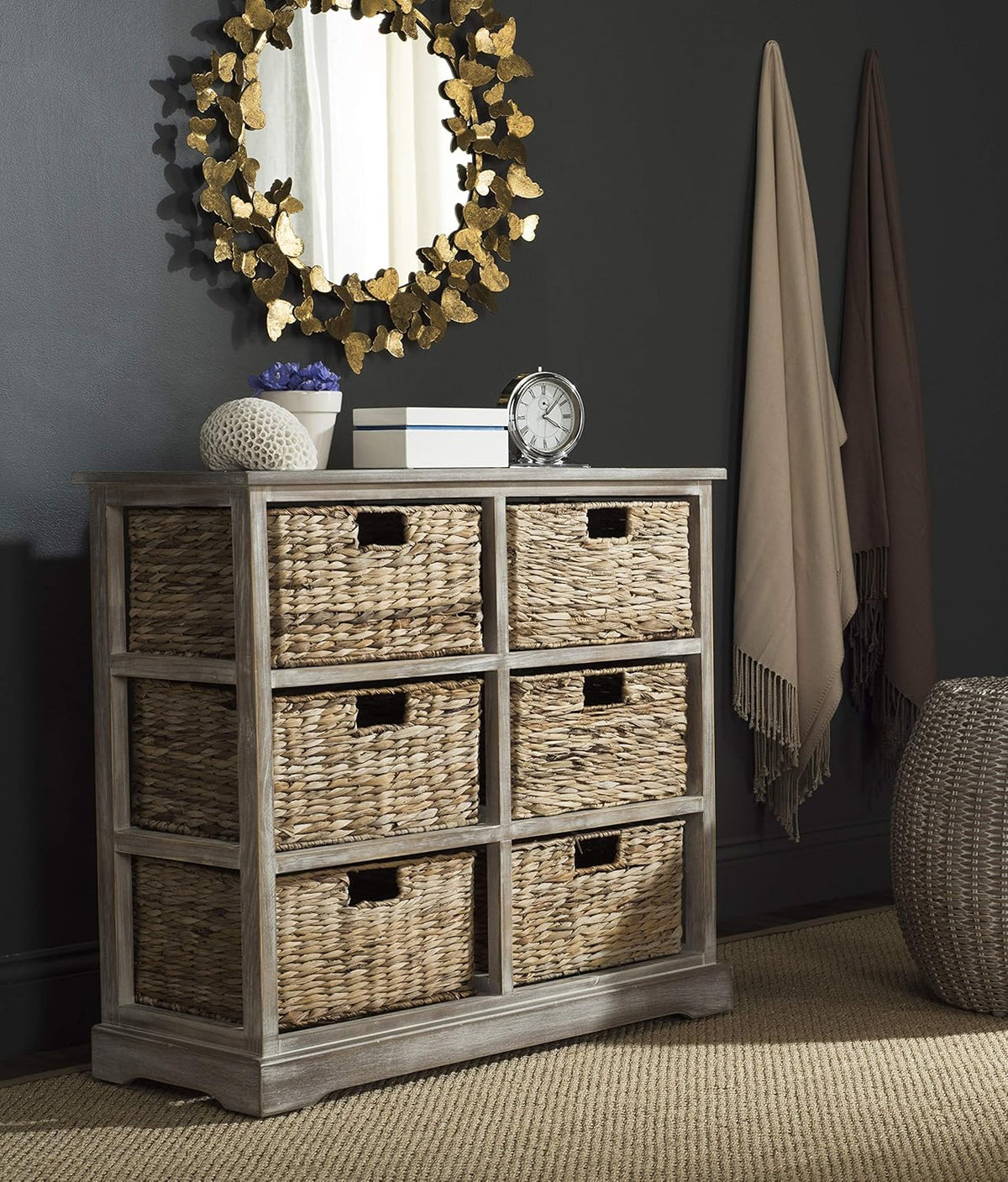 Wicker Basket Storage Chest F177