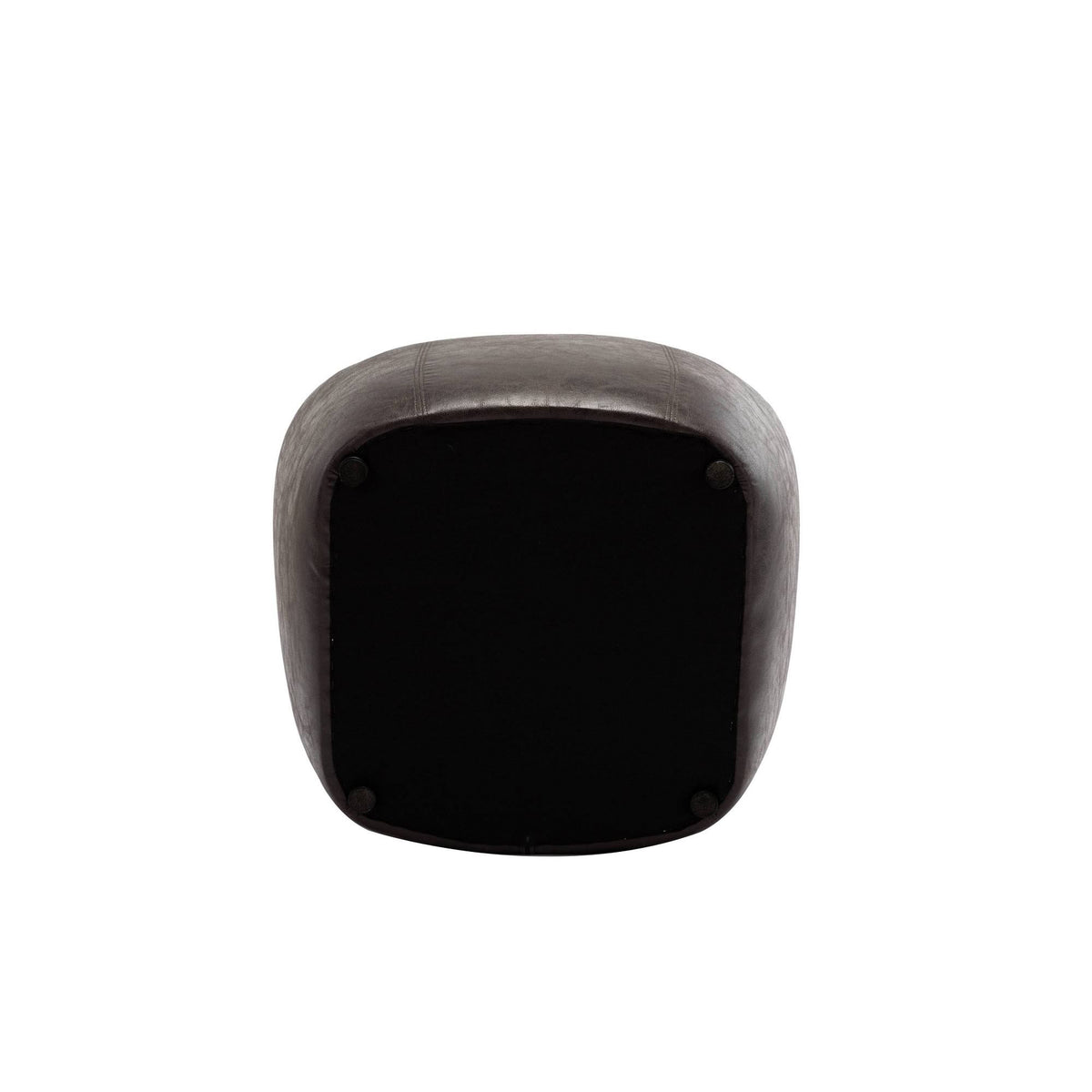 Barrel Chair with Storage Seat and Ottoman - Black E1977