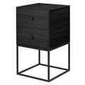 Black stained ash sideboard with 2 drawers A33129