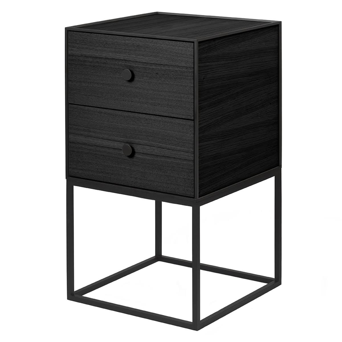 Black stained ash sideboard with 2 drawers A33129