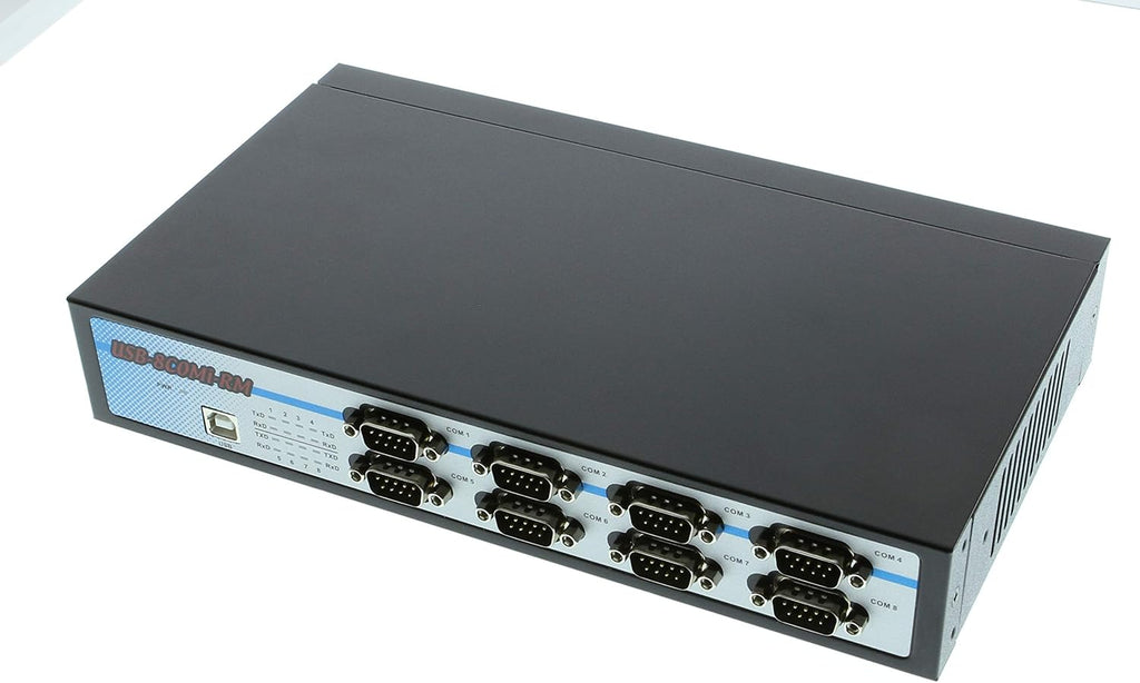 USB to Octal RS-232/422/485 Adapter Metal Case with DIN-Rail X918