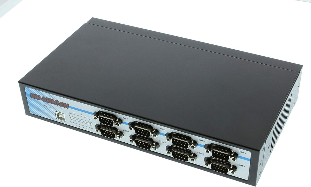 USB to Octal RS-232/422/485 Adapter Metal Case with DIN-Rail X918