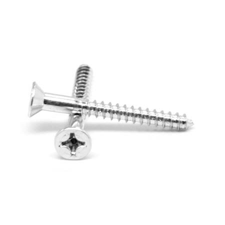 #9 x 2 1/2 inch Wood Screw Phillips Flat Head Low Carbon Steel Zinc Plated Pk 500 A7389