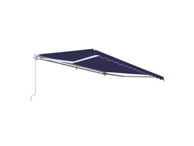 Blue Retractable Patio Awning 12 x 10 ft O788765