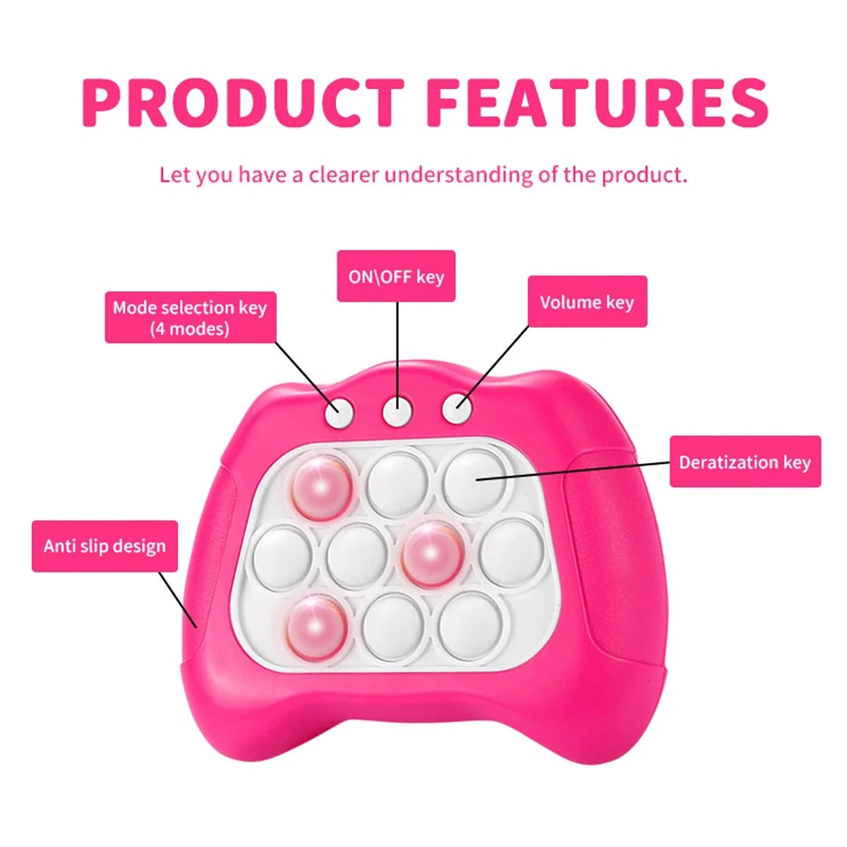 Electronic Light Up Pop Controller Handheld Game G666