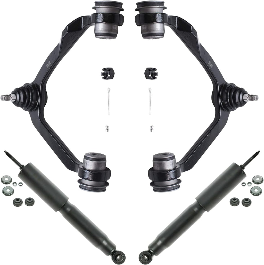 Front Shocks Absorber Assembly with Upper Control Arm with Ball Joint Suspension Kit 4pc Set U65377