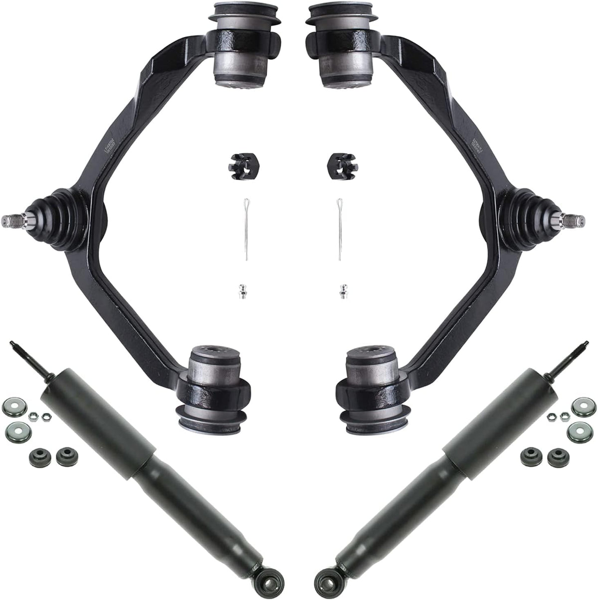 Front Shocks Absorber Assembly with Upper Control Arm with Ball Joint Suspension Kit 4pc Set U65377