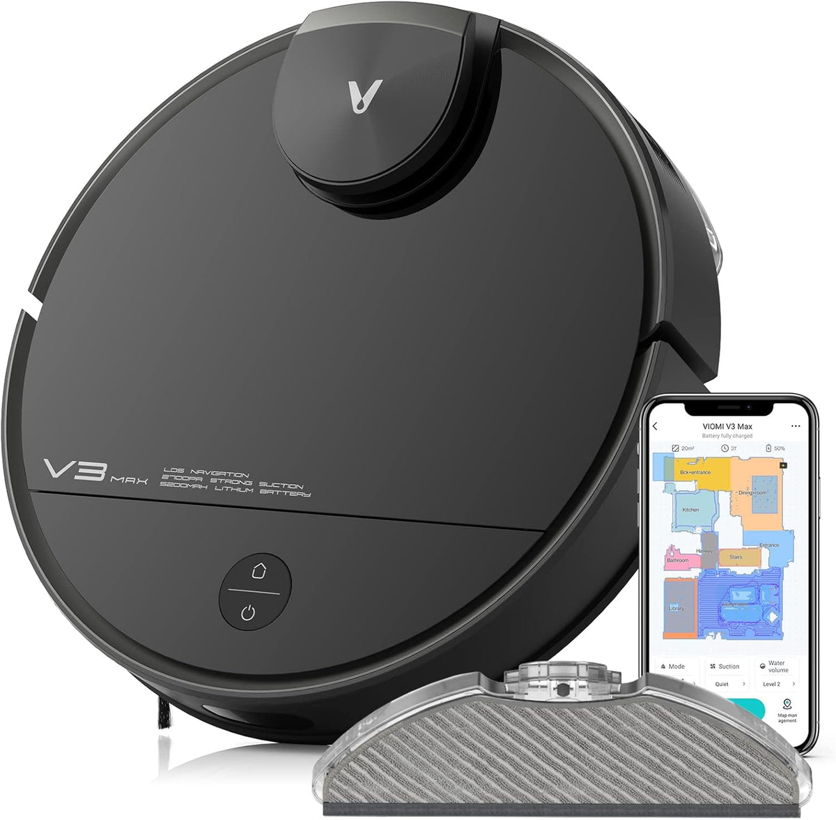 2700Pa Suction Lidar Navigation Robot Vacuum and Mop S2239