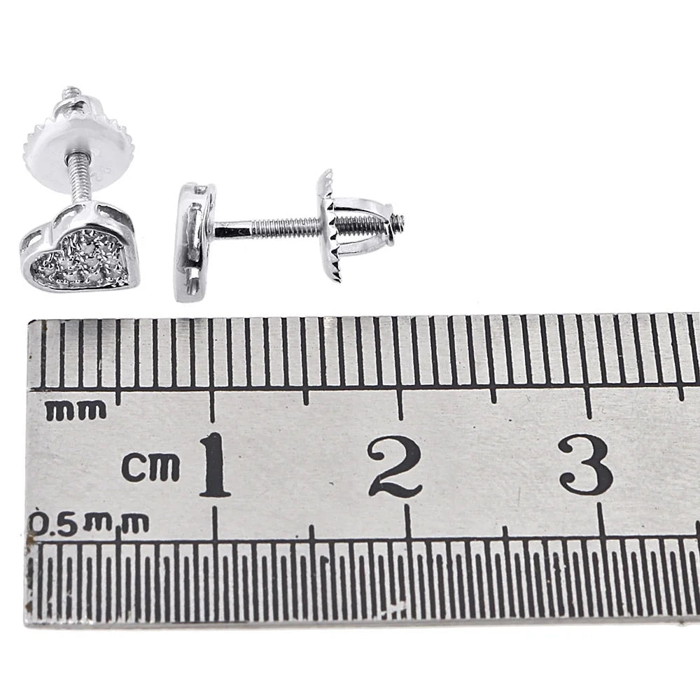 Sterling Silver Heart Stud Earrings A519441