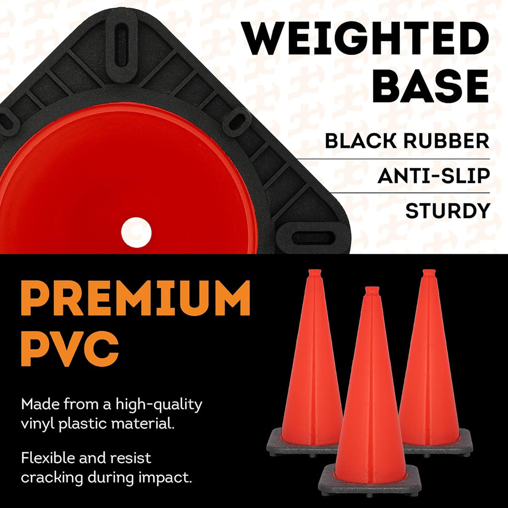 Orange PVC Plastic Traffic Cones K55695