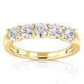 14K Yellow Gold Moissanite Bridal Wedding Band I92726