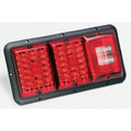 Triple LED/Incandescent Taillight Red Black Z8673