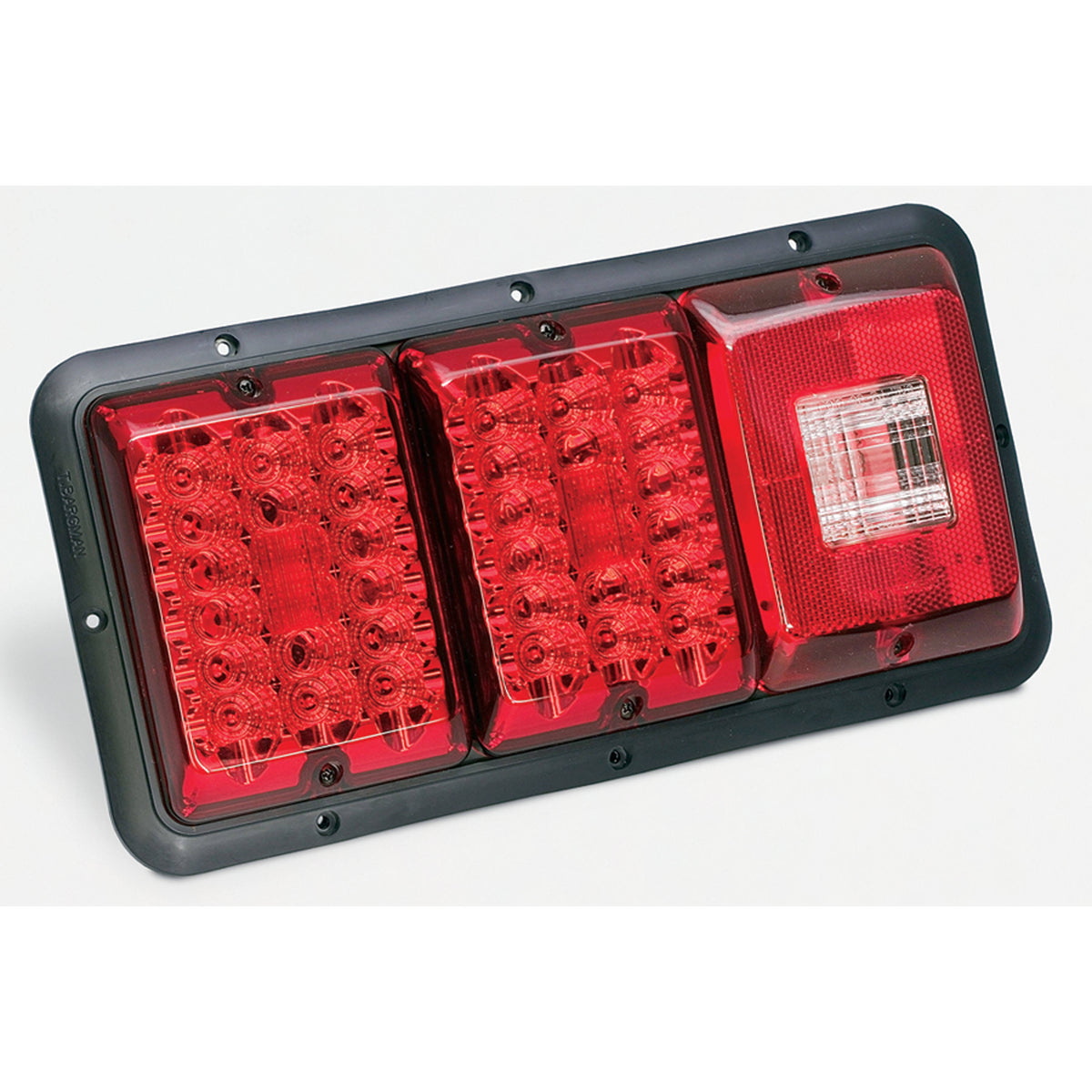 Triple LED/Incandescent Taillight Red Black Z8673