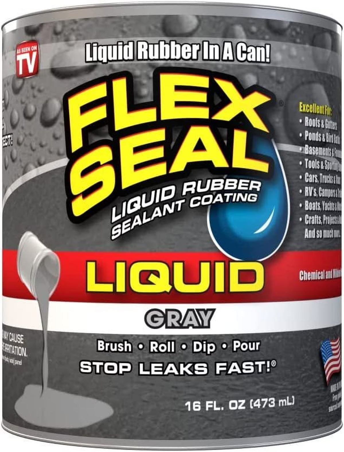 16-oz Gray Liquid Rubber in a Can B445