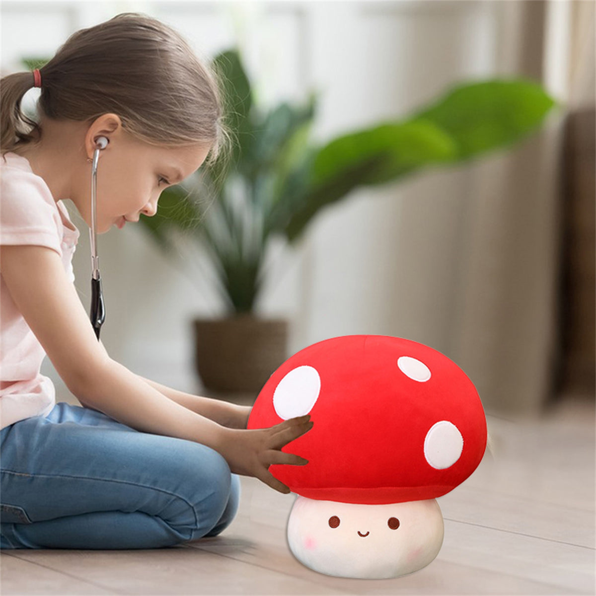 Mushroom Shaped Plush Toy Stuffed Doll H129239