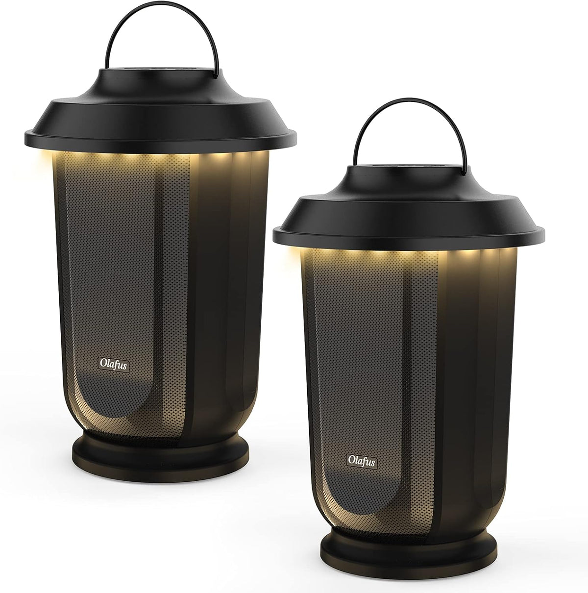 Outdoor Bluetooth Speakers 2 Pack, 20W True Wireless Stereo Portable Lantern Speakers with 20 Warm White LED T13142
