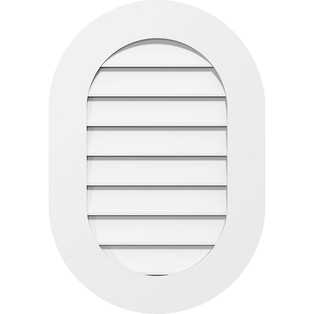 18x22W x 26x22H Vertical Round Ended Surface Mount PVC Gable Vent V329