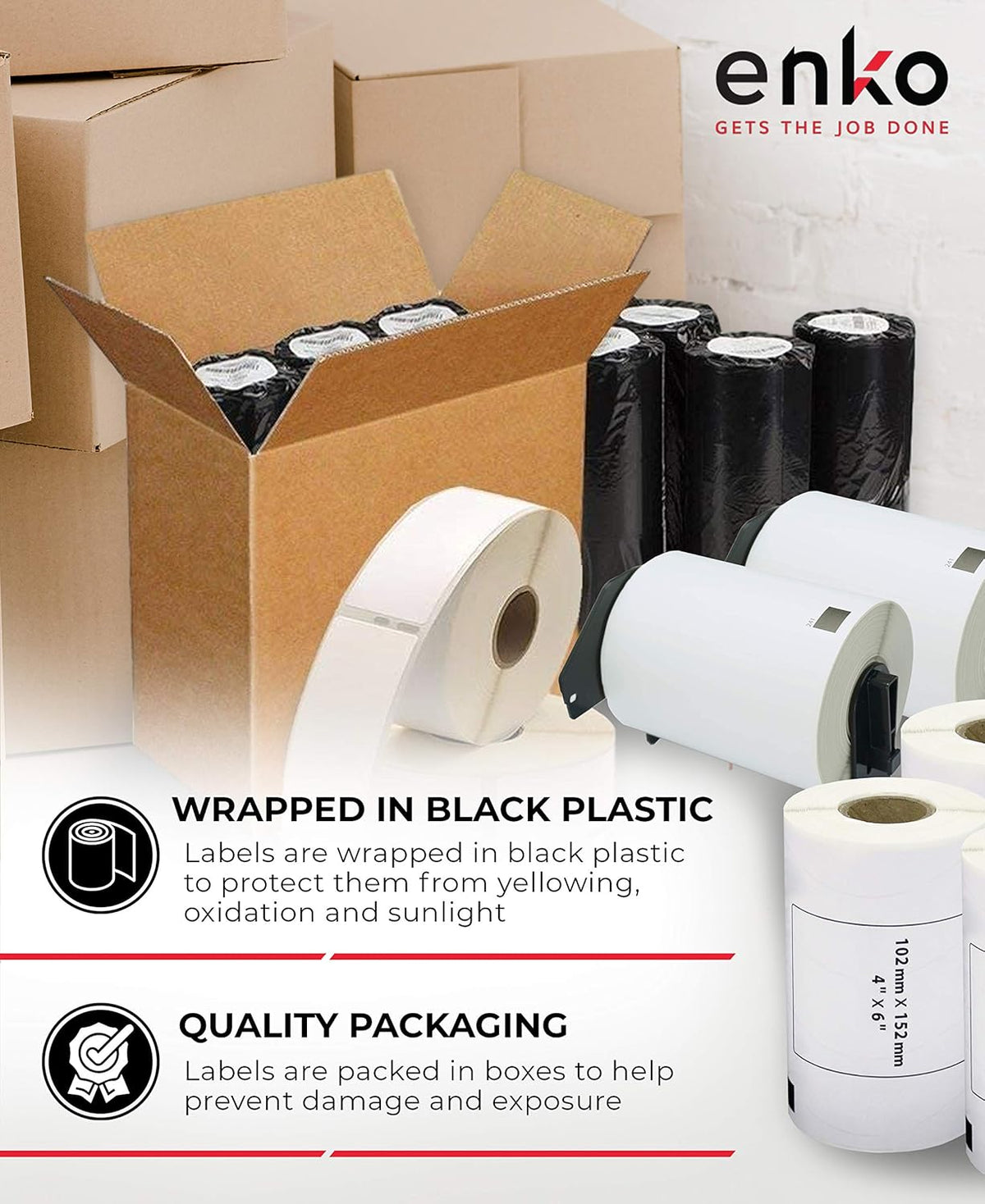 Shipping Labels 4 x 6 inch 12 Rolls 2400 Labels N281