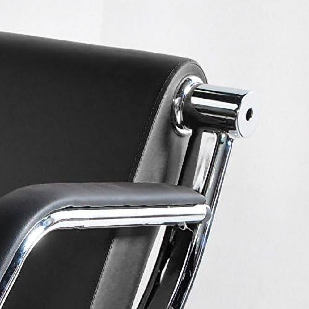 Black PU Leather Office Reception Chair P945
