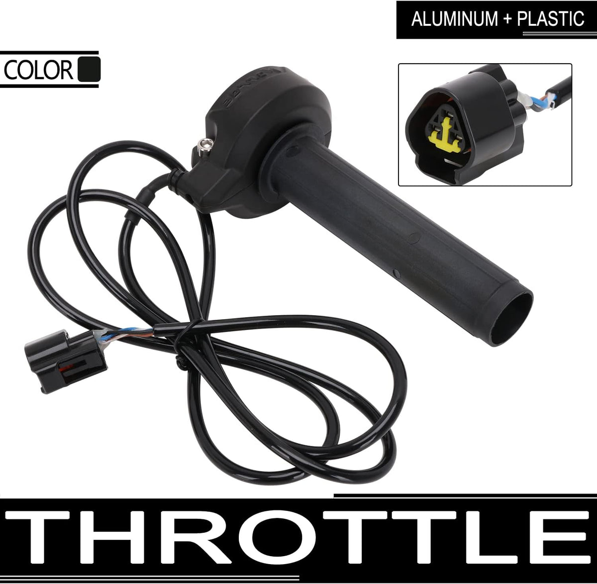 Aluminum + Plastic Motorcycle Throttle Grip P191707