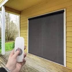 Rechargeable Motorized Outdoor Sun Shade with Remote, Gray T458