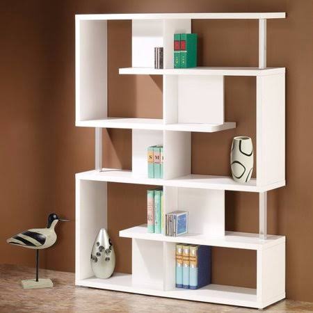 White Standard Bookcase D136