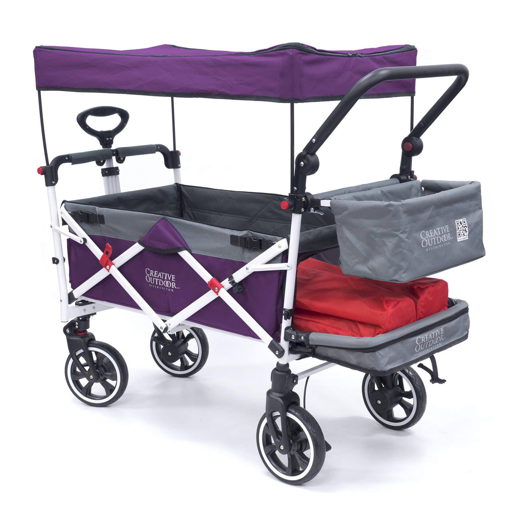 Purple Folding Wagon Stroller with Canopy I326