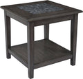 Grey Mosaic Tiled Top End Table B6538