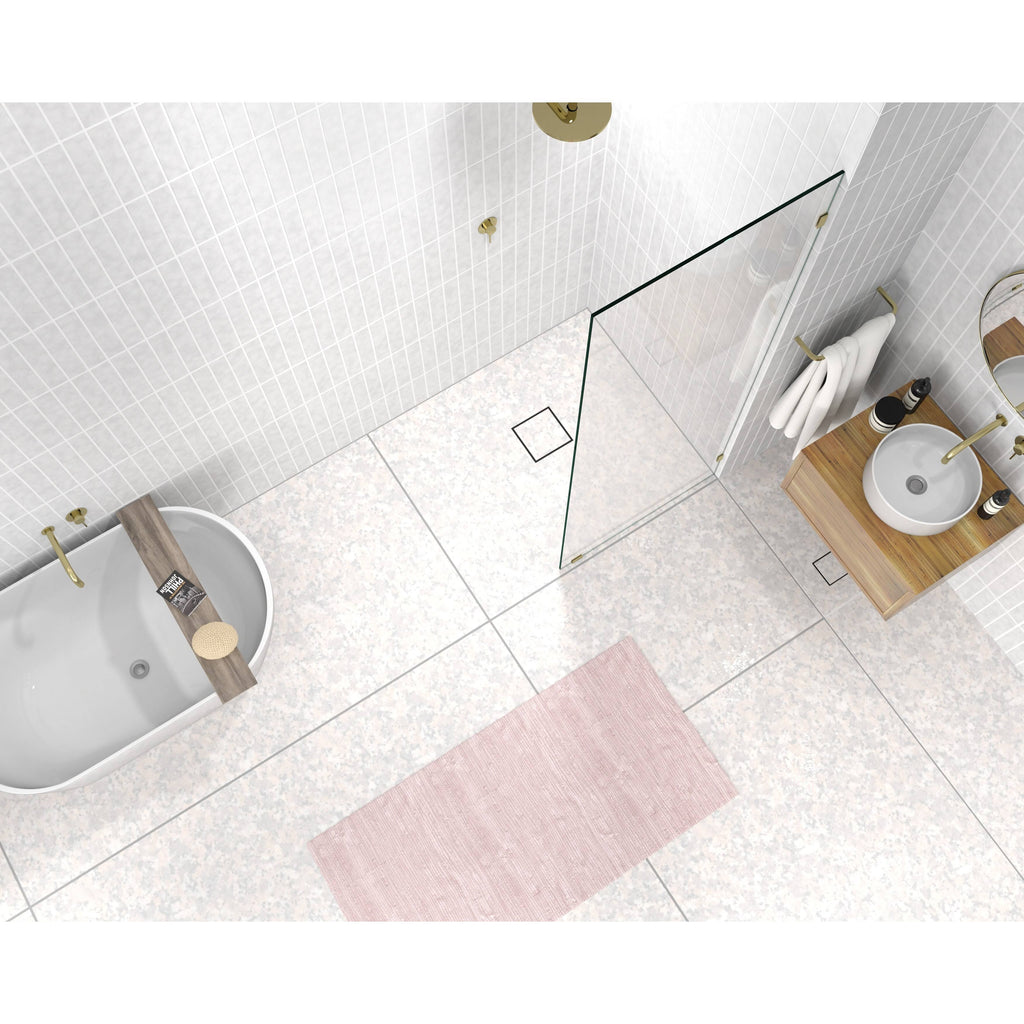 Frameless Shower Door, Polished Chrome Q42968