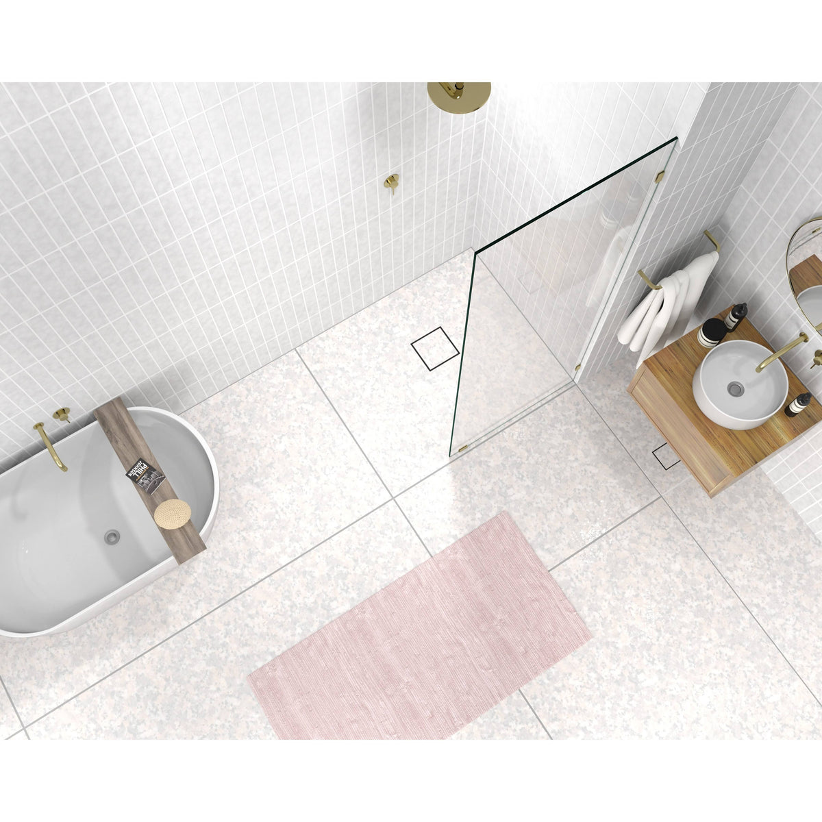 Frameless Shower Door, Polished Chrome Q42968