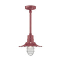 Satin Red Cord Hung Radial Wave Shade O2761