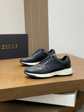 Zilli Men's Stitched Low-Top Sneakers - Rounded Toe